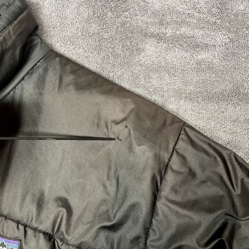 Patagonia Jacket Mens Large L Black Nano Puff Primaloft Lightweight *FLAWS - Picture 7 of 13